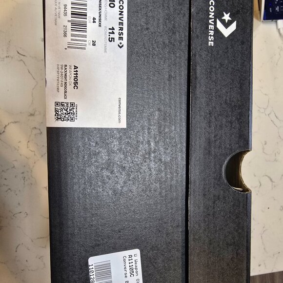 Converse Weapon Leather Black Night Indigo Blue Men's Shoes Sneakers SZ 10 NEW - Picture 9 of 14